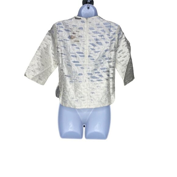 Sister Jane Women's Cross‎ Out Cropped Top White SZ M - Picture 4 of 7